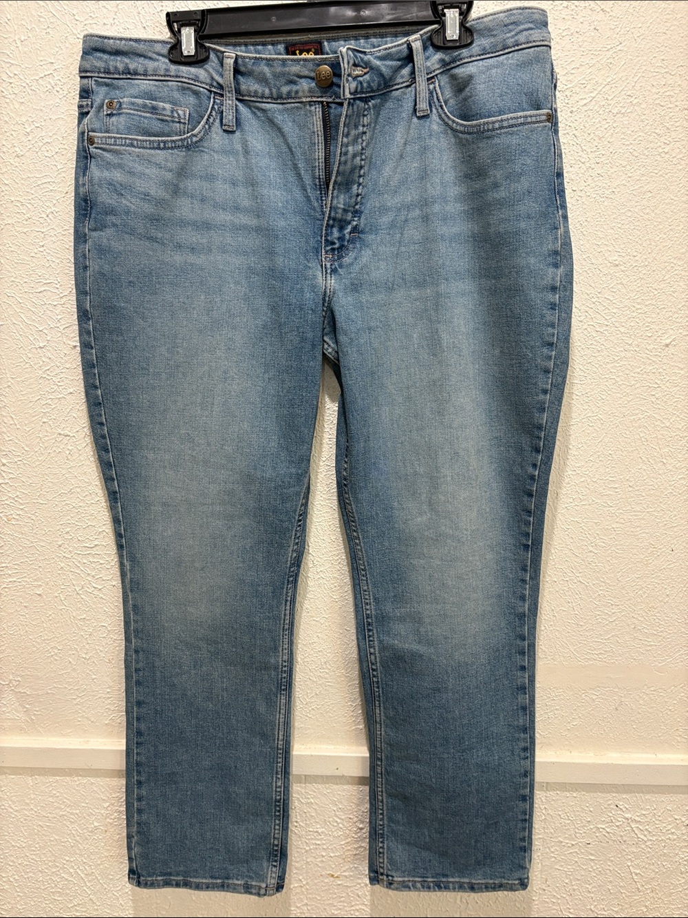 Lee Mid Blue Straight Leg Jeans